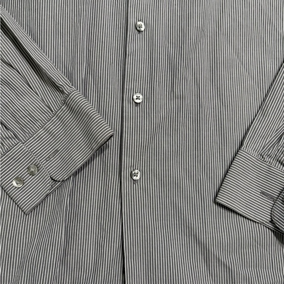 Calvin Klein Black and White Striped Shirt - Picture 2 of 7